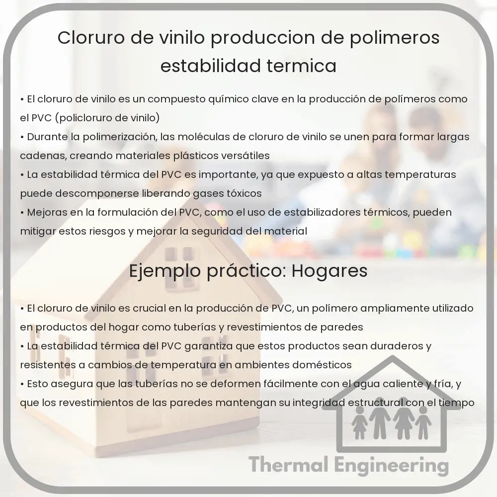 Cloruro de Vinilo | Producción de Polímeros, Estabilidad Térmica