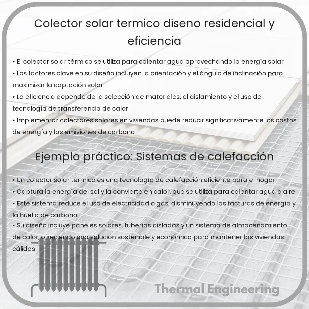 Colector Solar Térmico: Diseño Residencial y Eficiencia