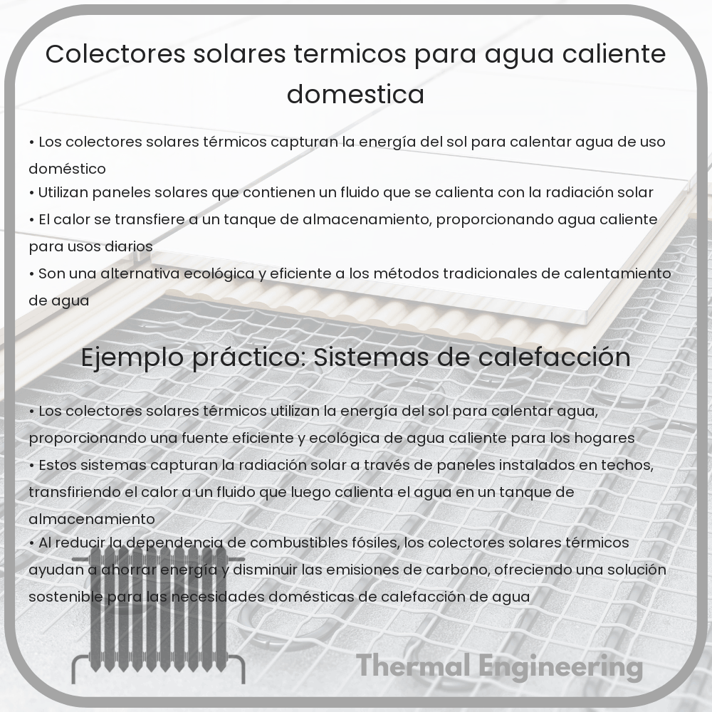 Colectores solares térmicos para agua caliente doméstica