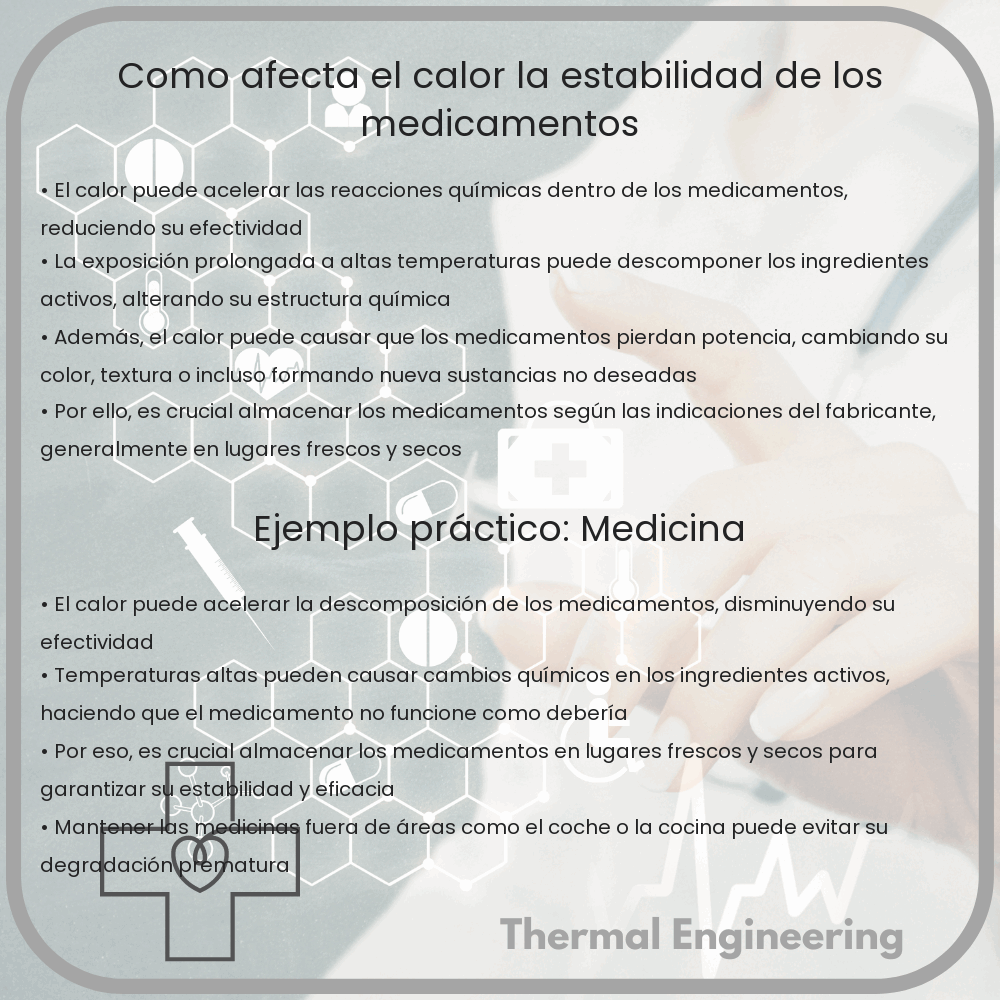 ¿Cómo afecta el calor la estabilidad de los medicamentos?