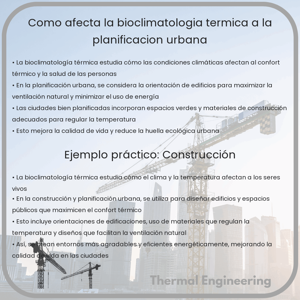 Cómo afecta la bioclimatología térmica a la planificación urbana