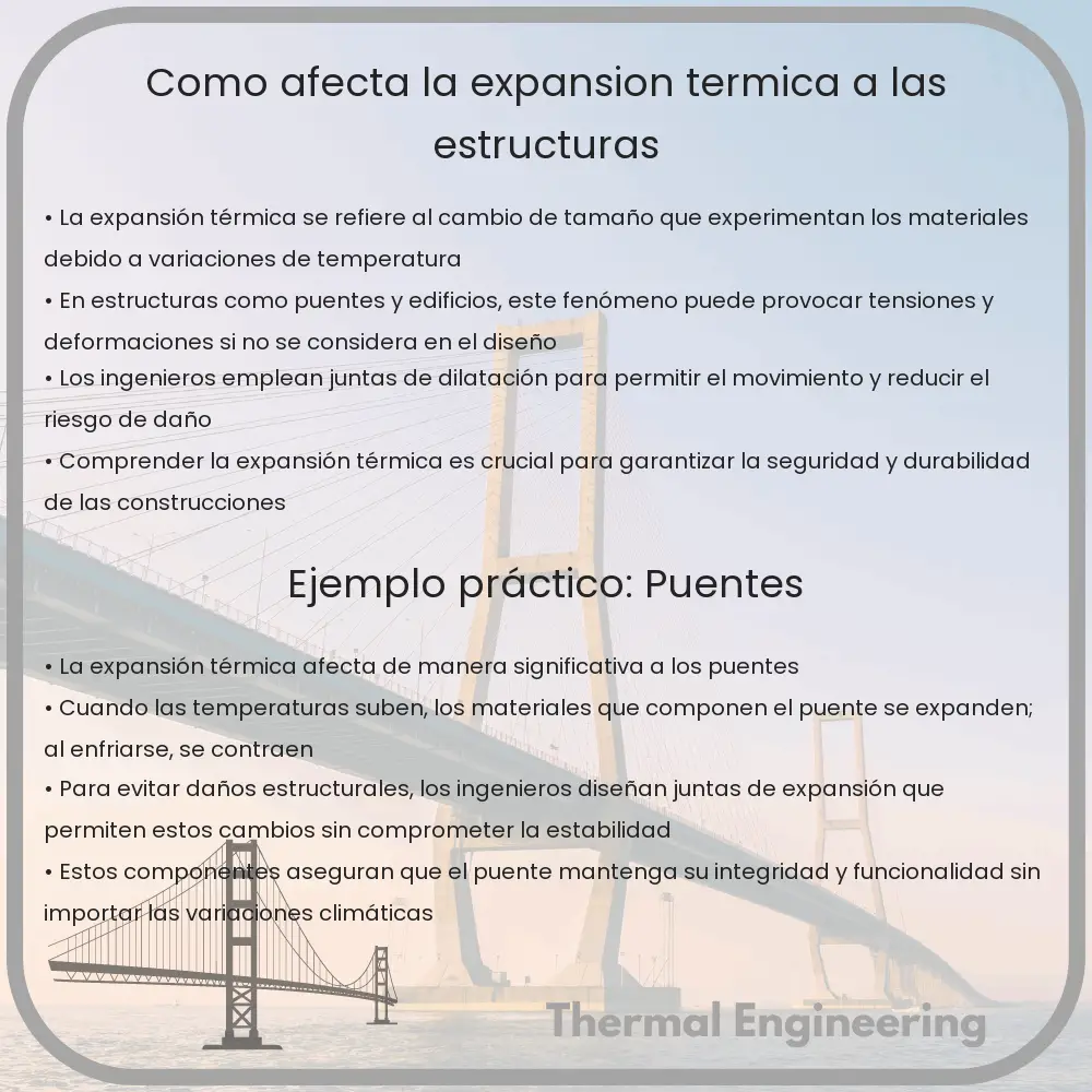 Cómo afecta la expansión térmica a las estructuras