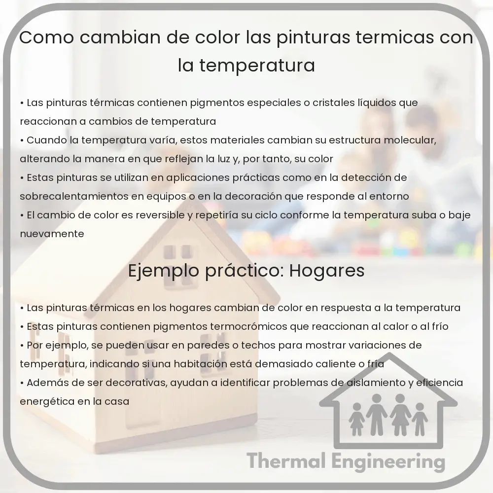 ¿Cómo cambian de color las pinturas térmicas con la temperatura?