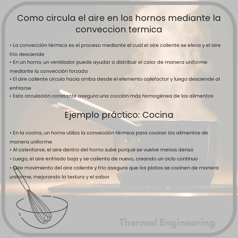 ¿Cómo circula el aire en los hornos mediante la convección térmica?