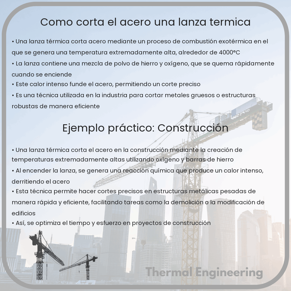 ¿Cómo corta el acero una lanza térmica?