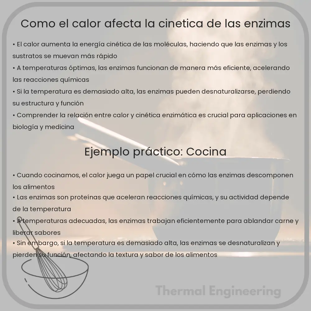 Cómo el calor afecta la cinética de las enzimas