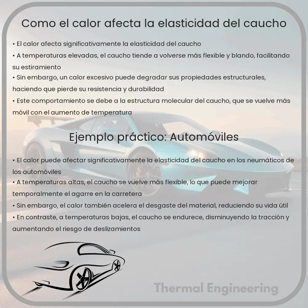 Cómo el calor afecta la elasticidad del caucho