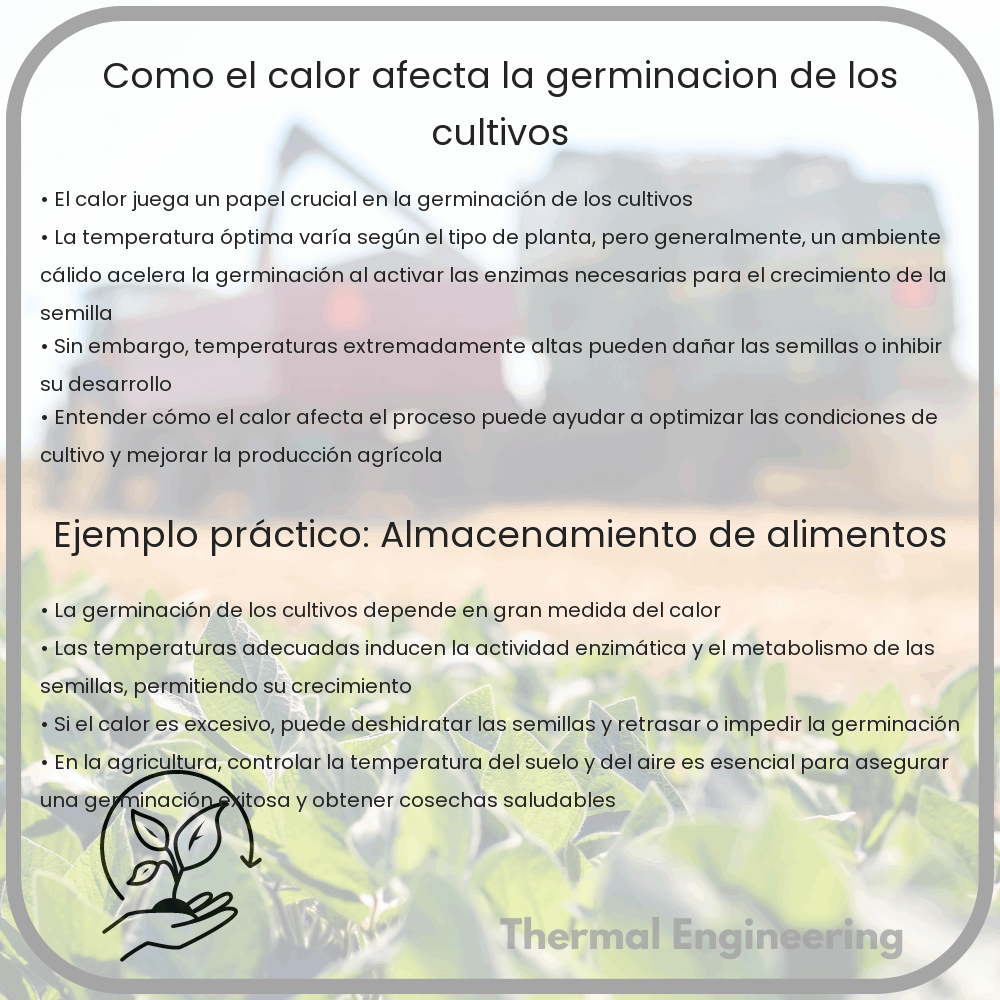 Cómo el calor afecta la germinación de los cultivos