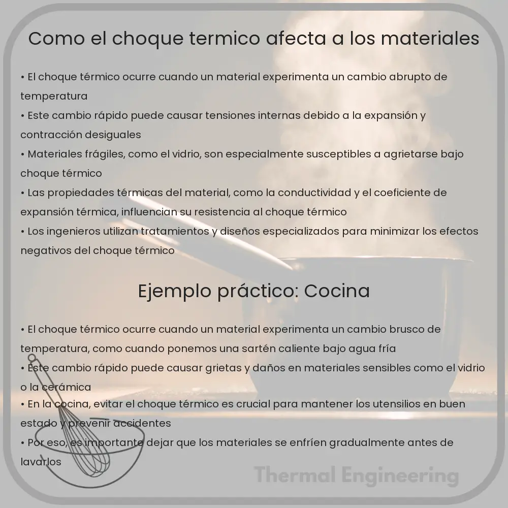 Cómo el choque térmico afecta a los materiales