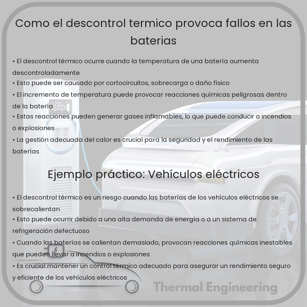Cómo el descontrol térmico provoca fallos en las baterías