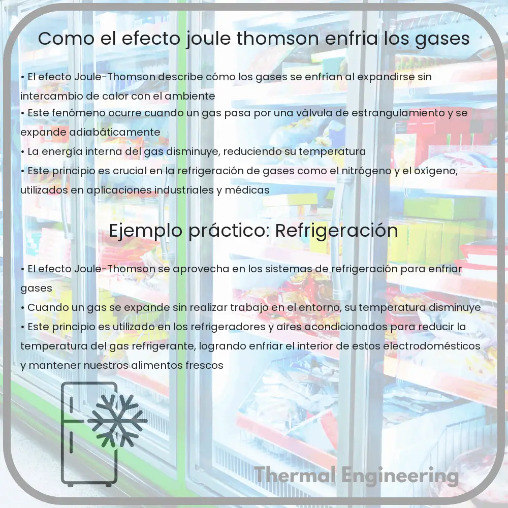 Cómo el efecto Joule-Thomson enfría los gases