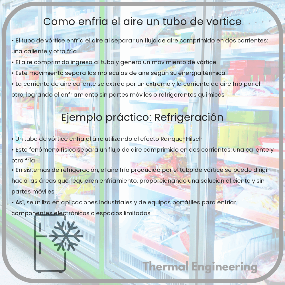 ¿Cómo enfría el aire un tubo de vórtice?