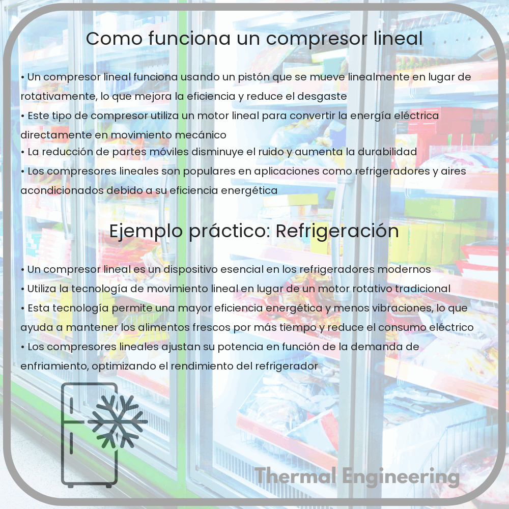 ¿Cómo funciona un compresor lineal?