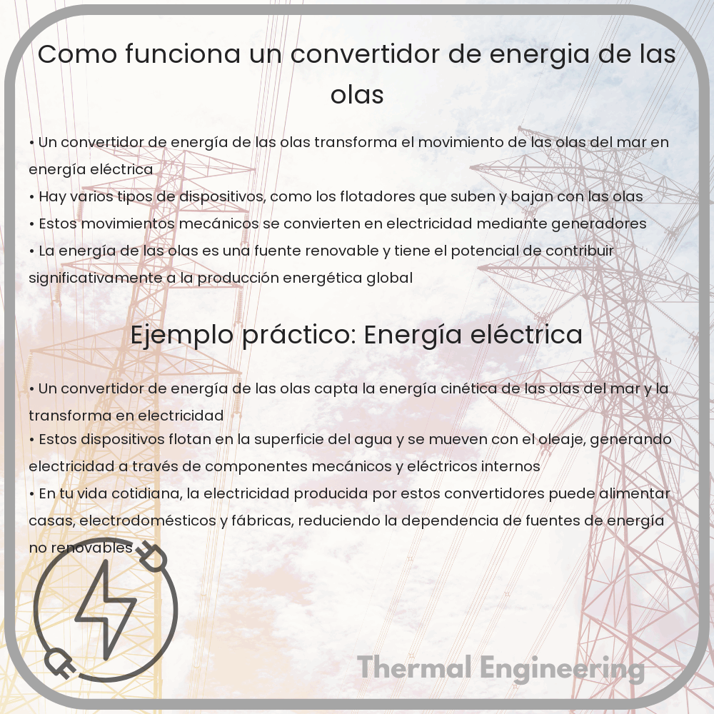 ¿Cómo funciona un convertidor de energía de las olas?