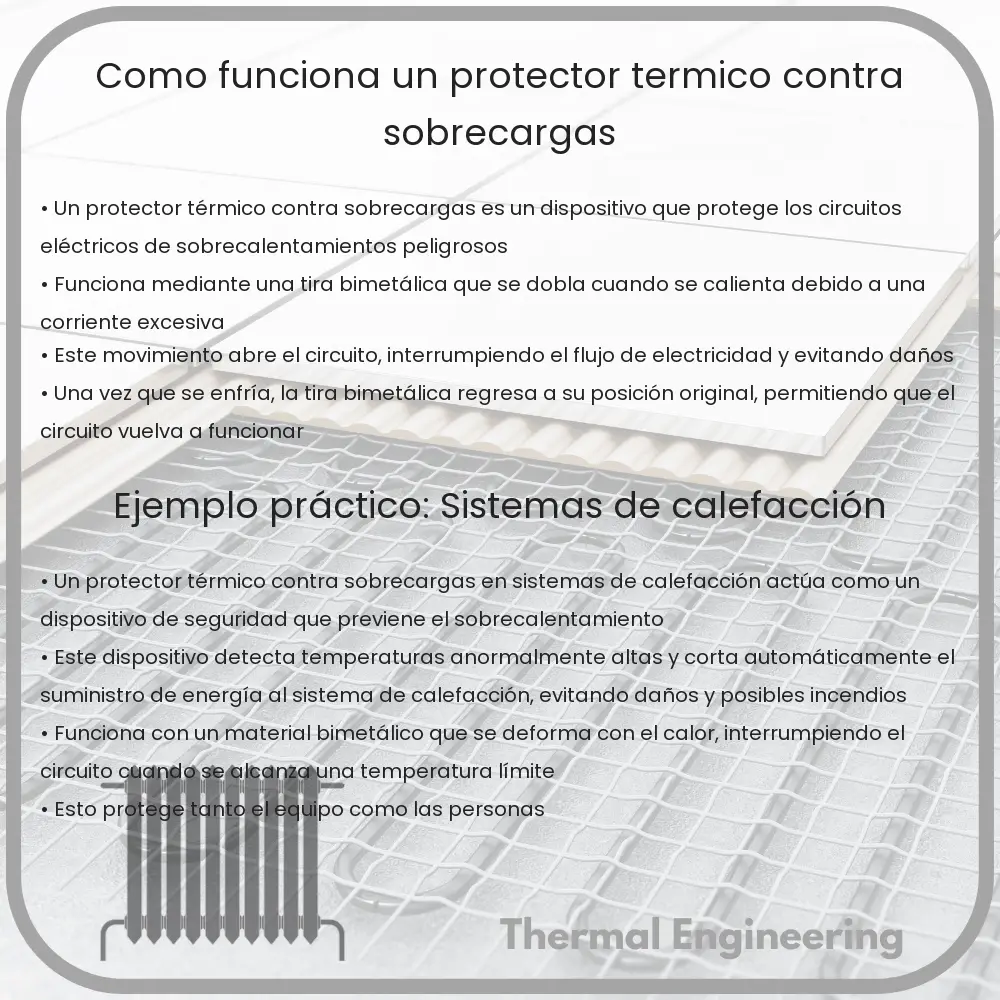 ¿Cómo funciona un protector térmico contra sobrecargas?