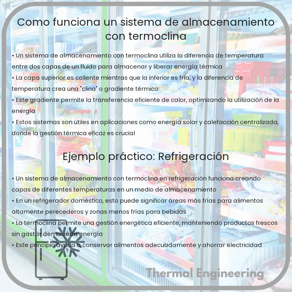 ¿Cómo funciona un sistema de almacenamiento con termoclina?