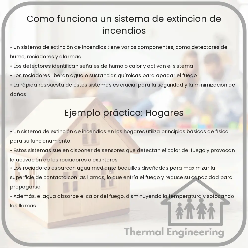 ¿Cómo funciona un sistema de extinción de incendios?