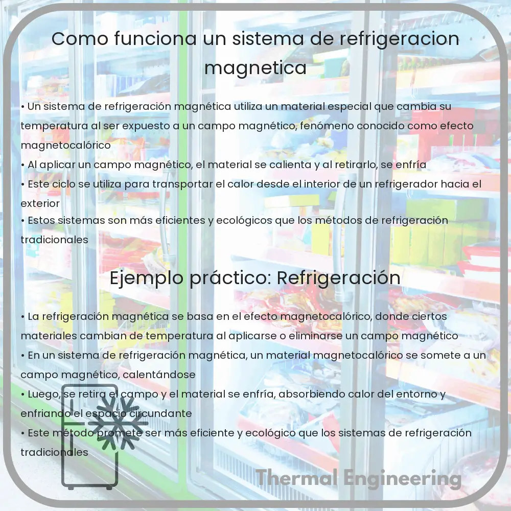Cómo funciona un sistema de refrigeración magnética