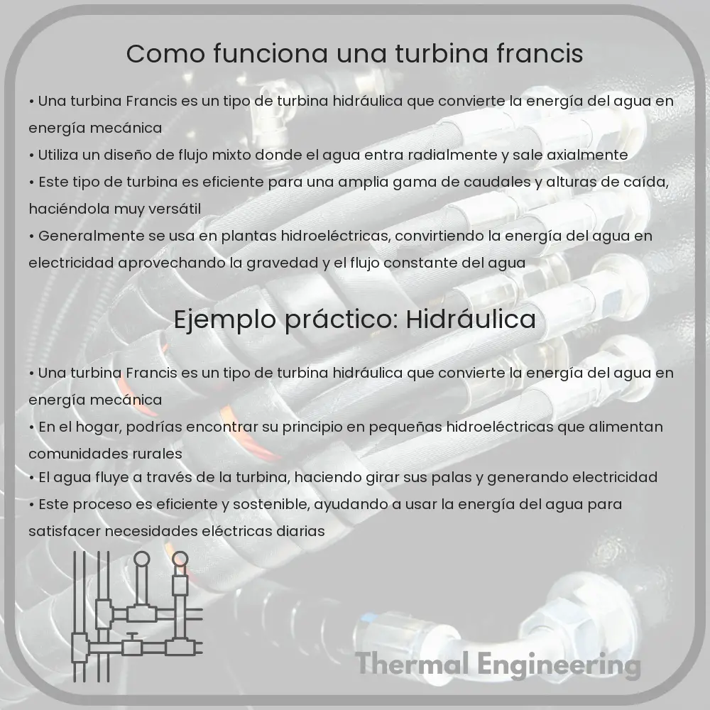 ¿Cómo funciona una turbina Francis?