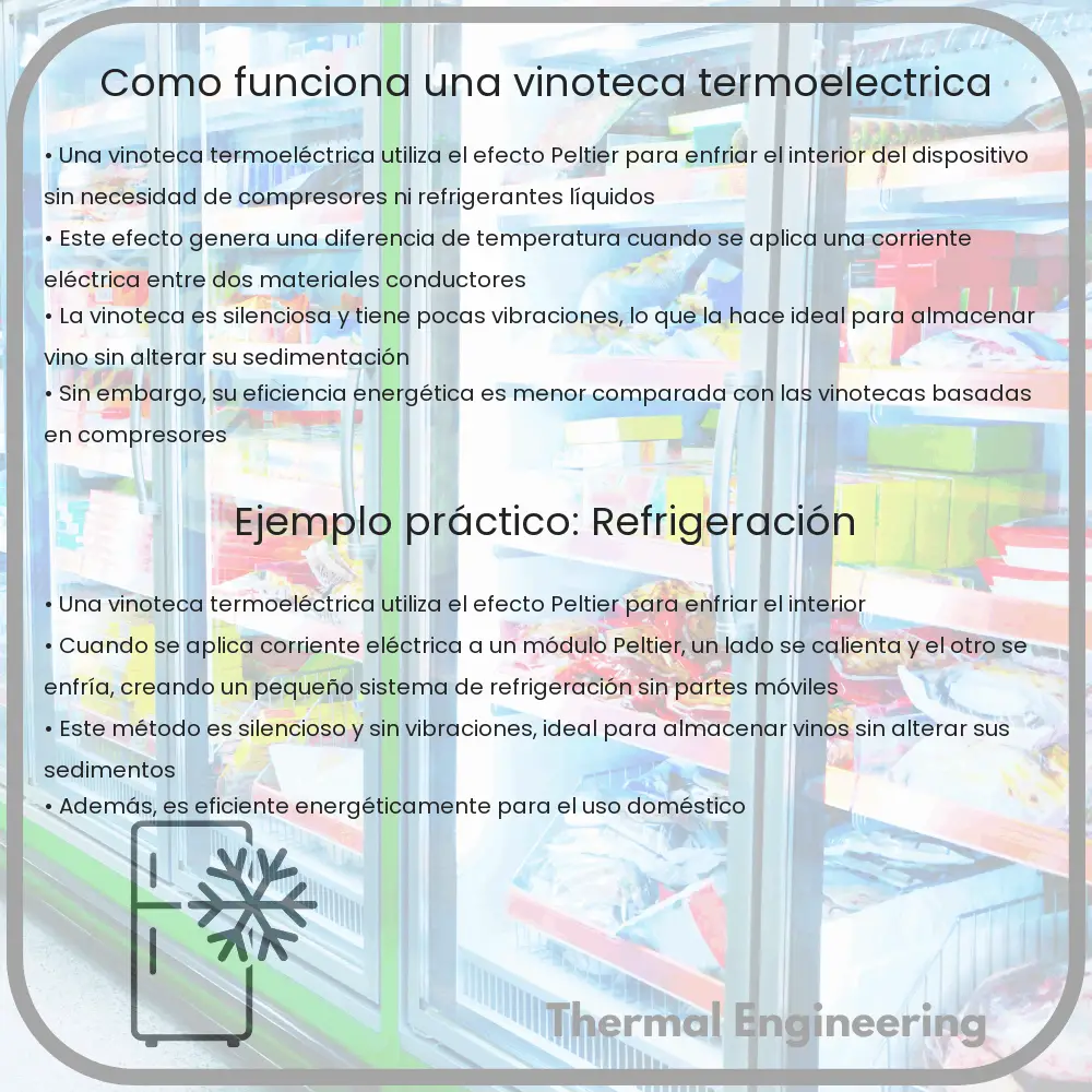 ¿Cómo funciona una vinoteca termoeléctrica?