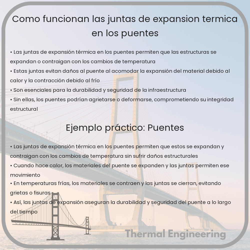 ¿Cómo funcionan las juntas de expansión térmica en los puentes?