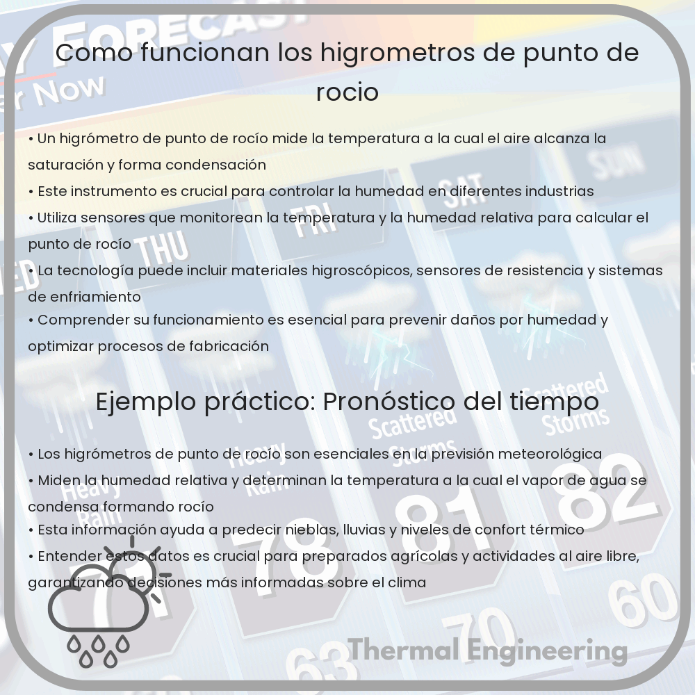 ¿Cómo Funcionan los Higrómetros de Punto de Rocío?