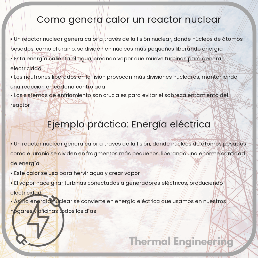 ¿Cómo genera calor un reactor nuclear?
