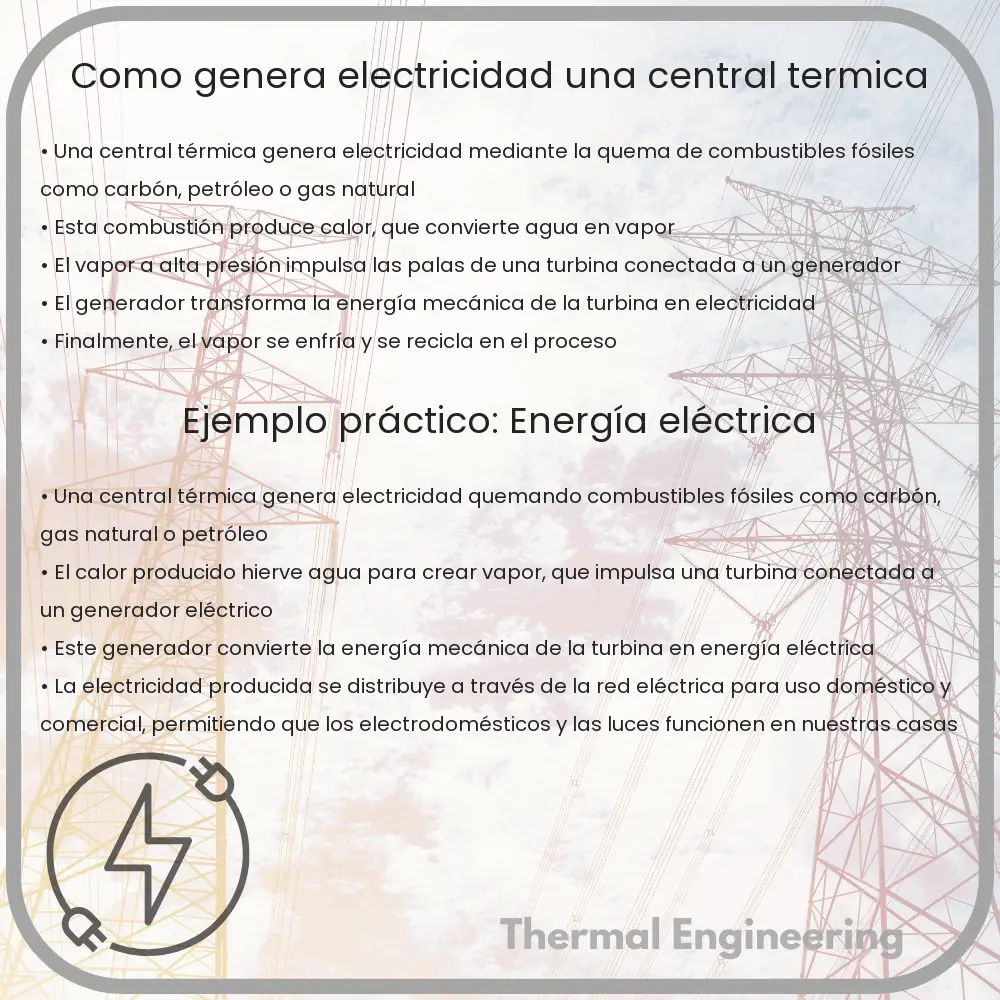 ¿Cómo genera electricidad una central térmica?