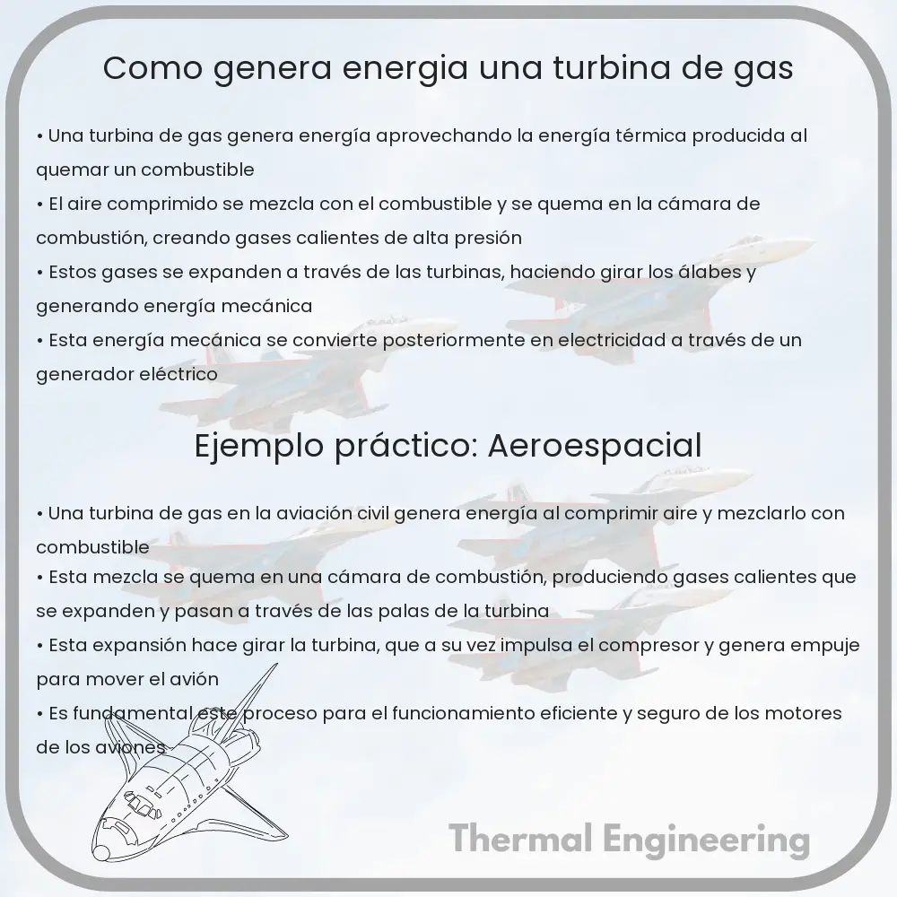 ¿Cómo genera energía una turbina de gas?