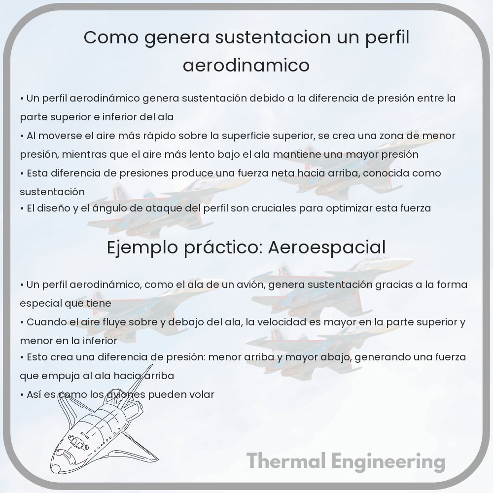 ¿Cómo genera sustentación un perfil aerodinámico?