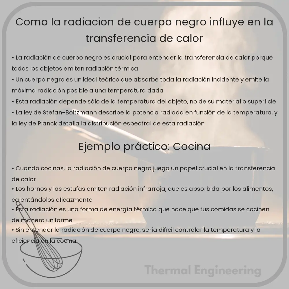 Cómo la radiación de cuerpo negro influye en la transferencia de calor