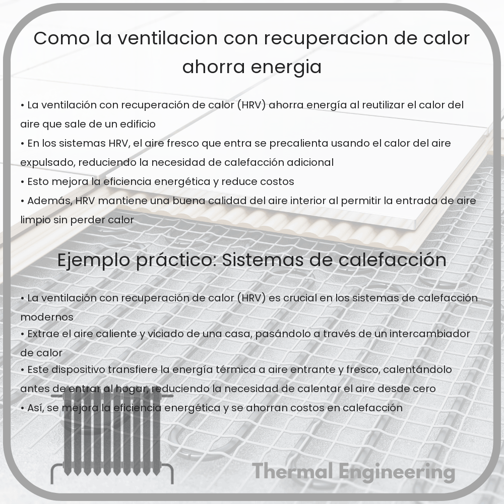 Cómo la ventilación con recuperación de calor ahorra energía
