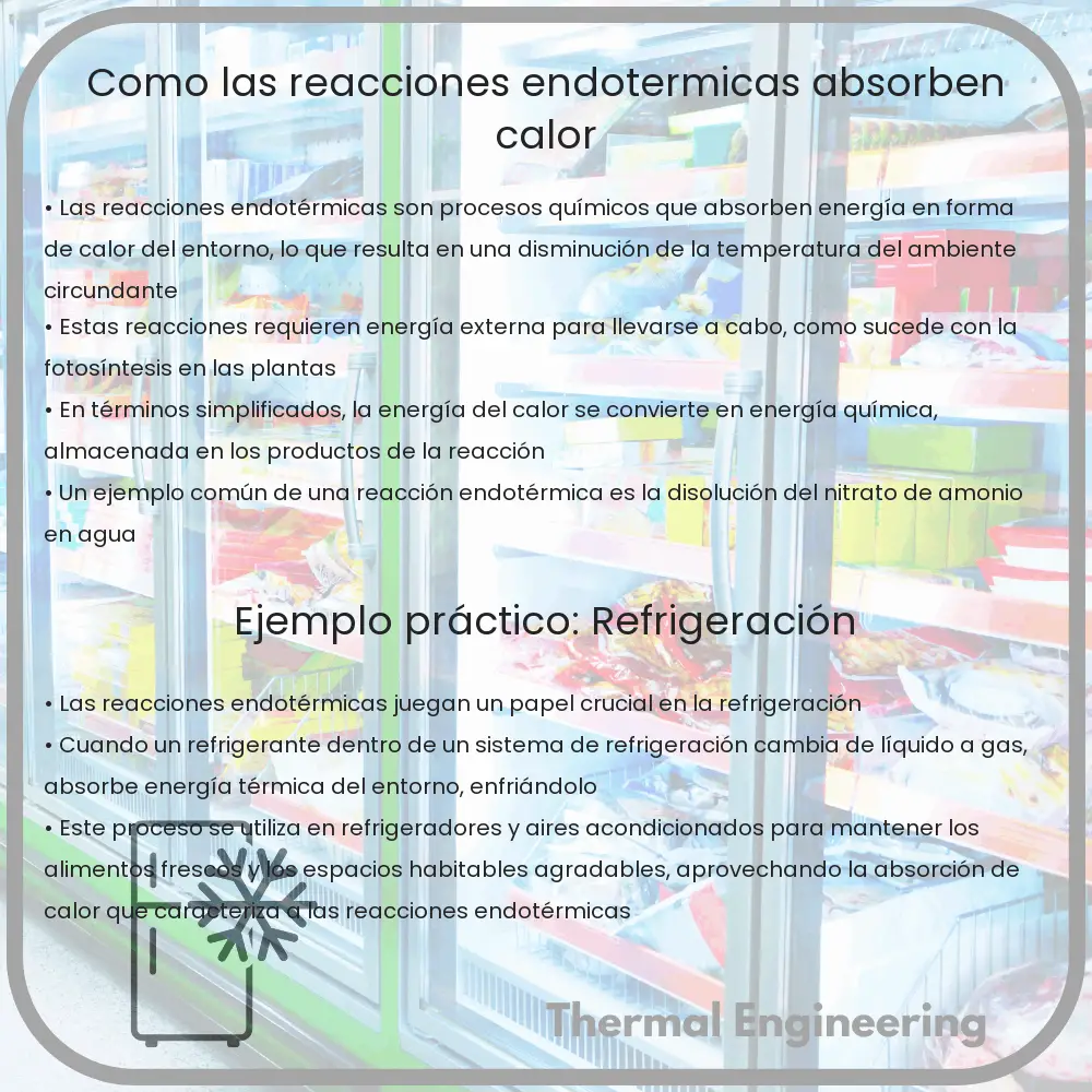 Cómo las reacciones endotérmicas absorben calor