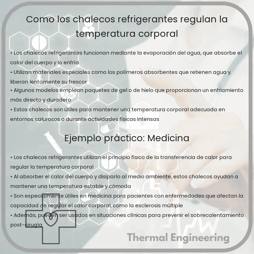 ¿Cómo los chalecos refrigerantes regulan la temperatura corporal?