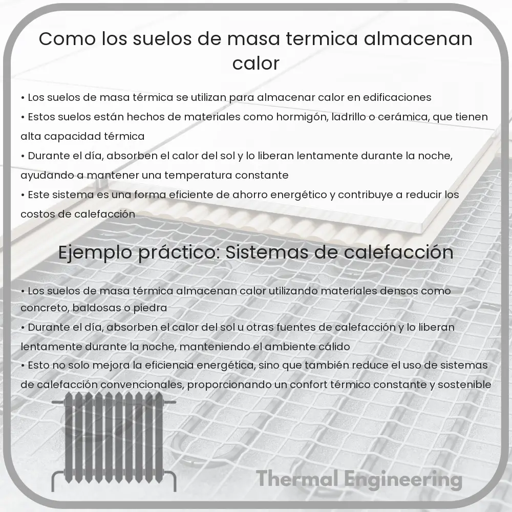 Cómo los suelos de masa térmica almacenan calor