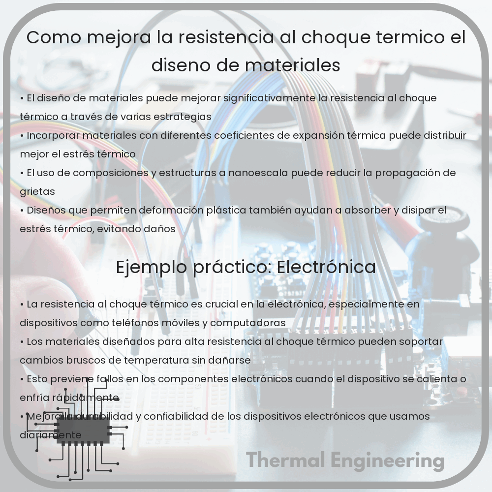 Cómo mejora la resistencia al choque térmico el diseño de materiales