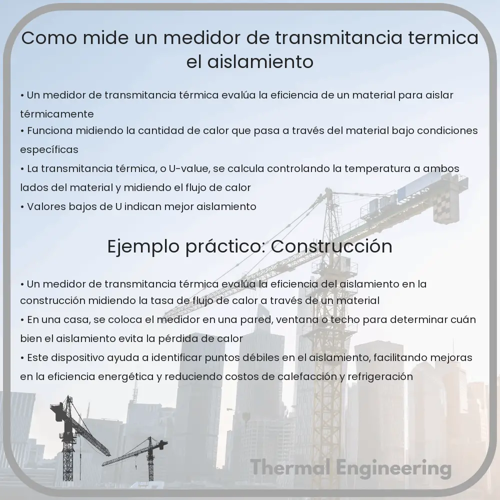 ¿Cómo mide un medidor de transmitancia térmica el aislamiento?