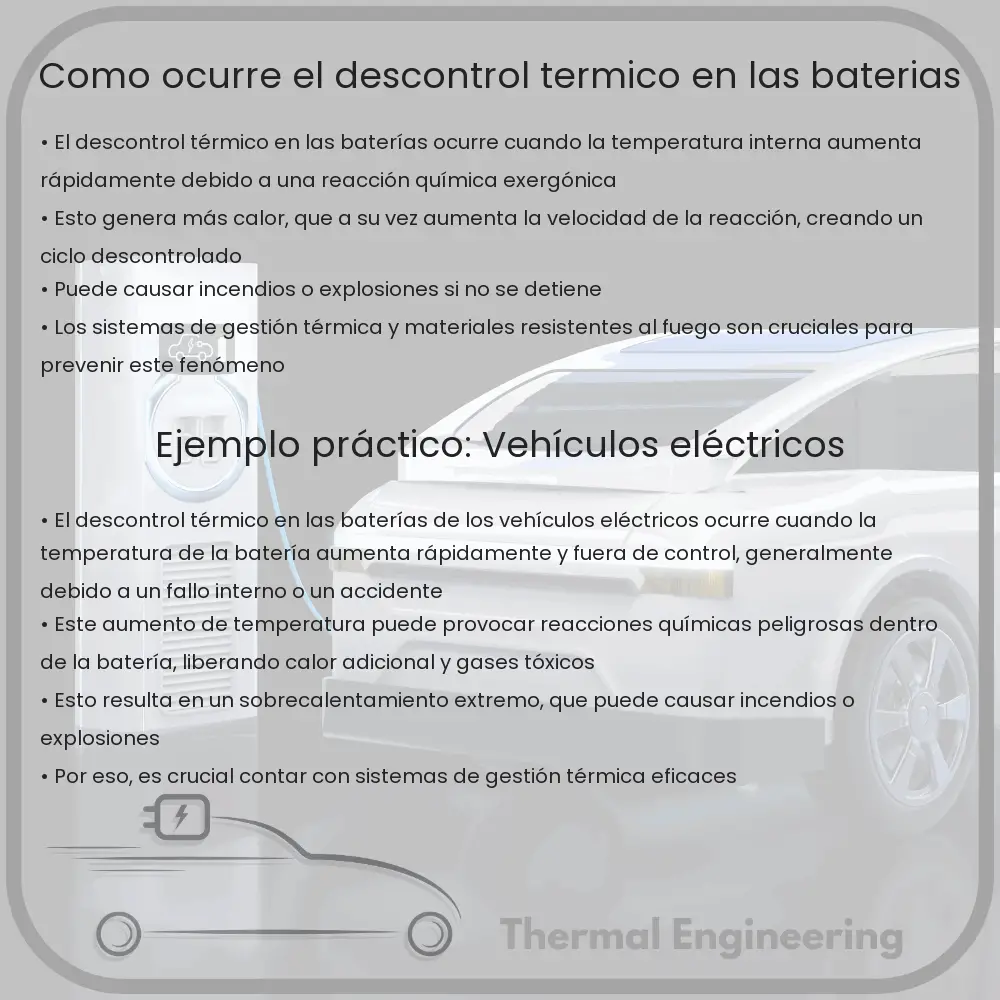 Cómo ocurre el descontrol térmico en las baterías