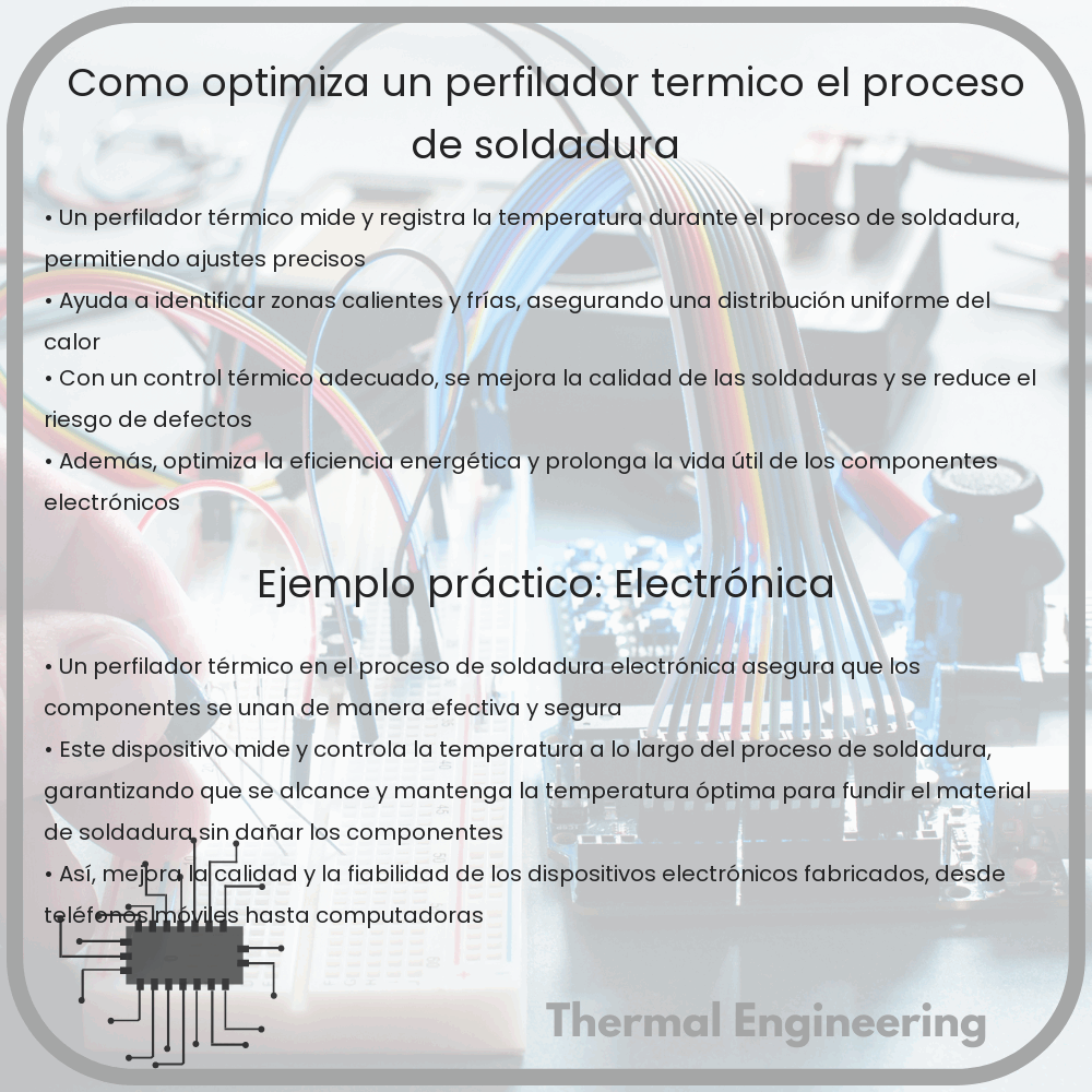 ¿Cómo optimiza un perfilador térmico el proceso de soldadura?