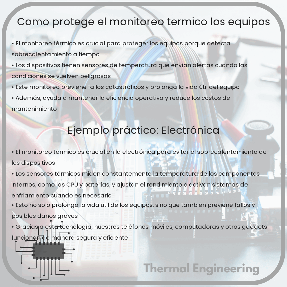 ¿Cómo protege el monitoreo térmico los equipos?