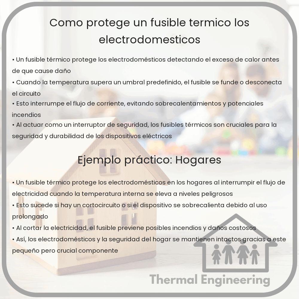 ¿Cómo protege un fusible térmico los electrodomésticos?