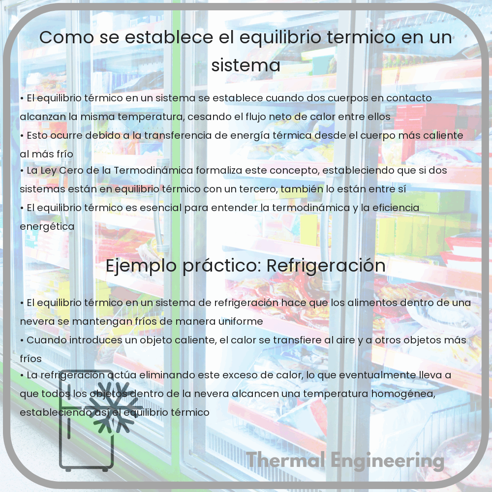 Cómo se establece el equilibrio térmico en un sistema