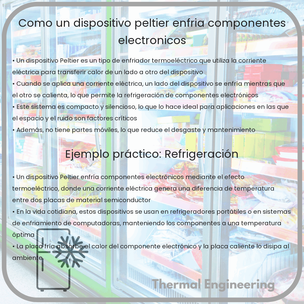 Cómo un dispositivo Peltier enfría componentes electrónicos