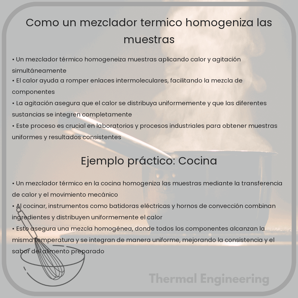 ¿Cómo un mezclador térmico homogeniza las muestras?
