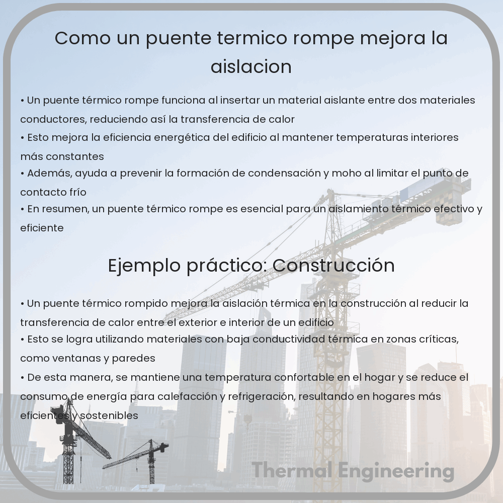 Cómo un puente térmico rompe mejora la aislación