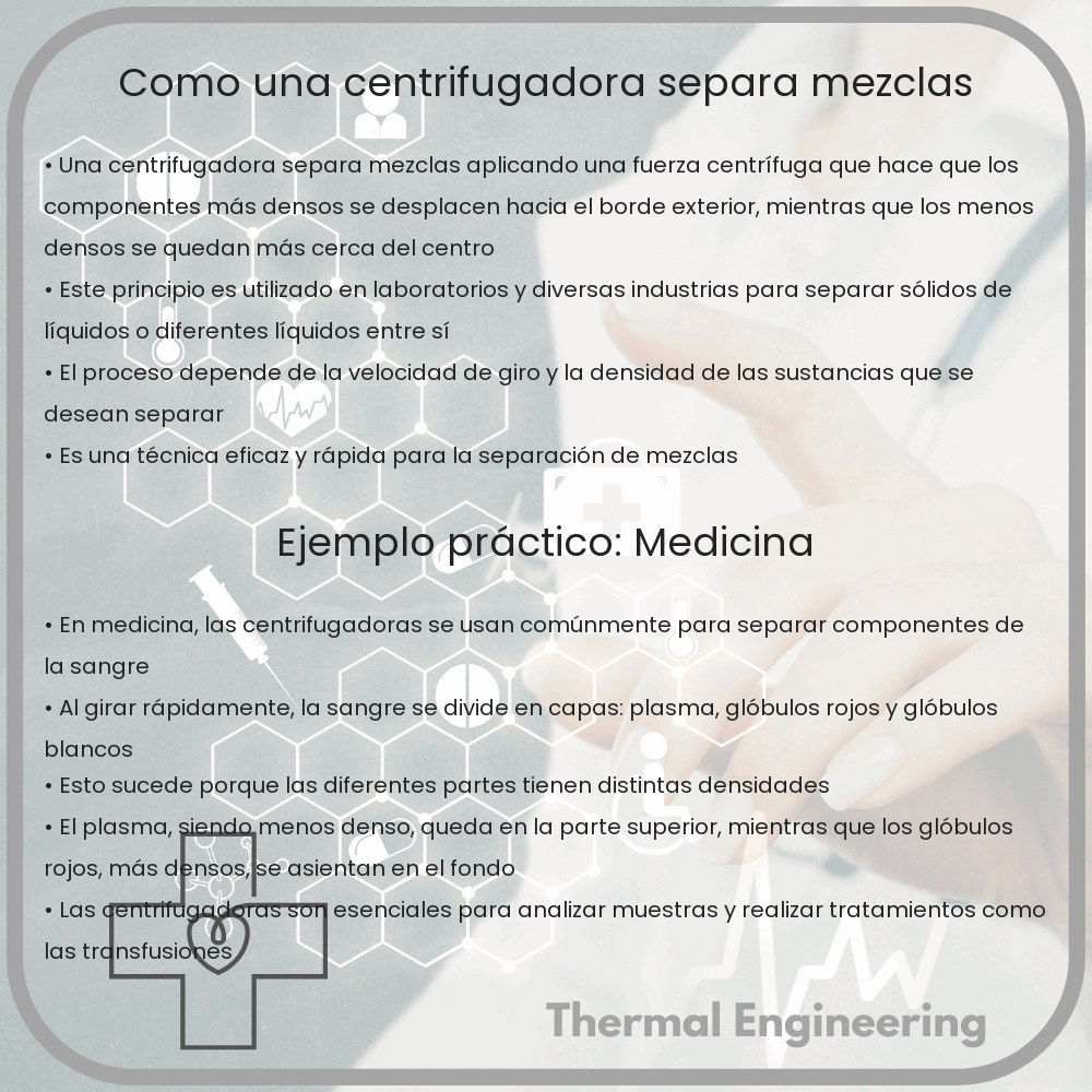 Cómo una centrifugadora separa mezclas