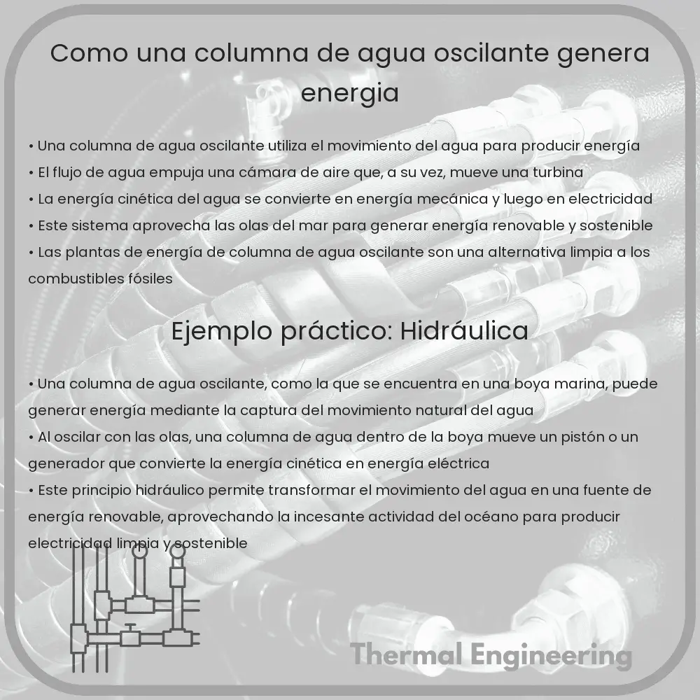 Cómo una columna de agua oscilante genera energía