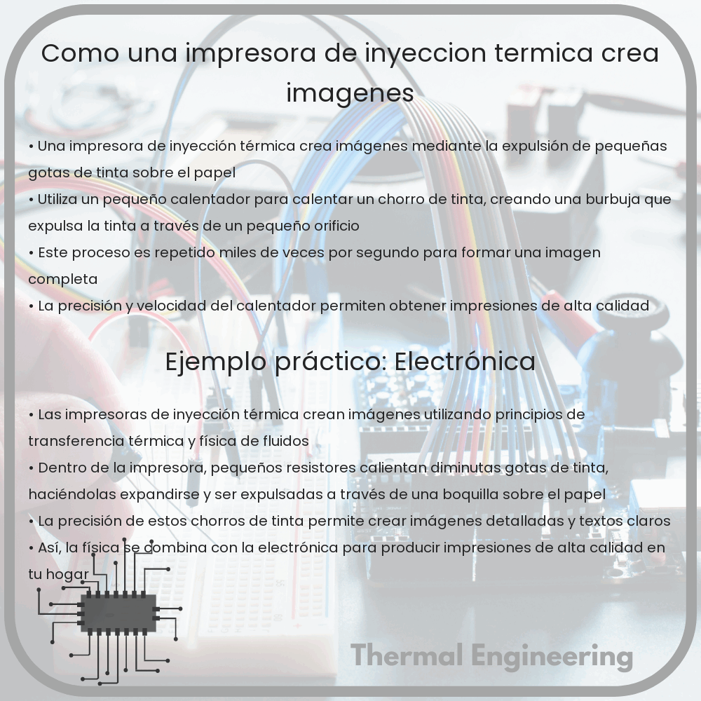 Cómo una impresora de inyección térmica crea imágenes