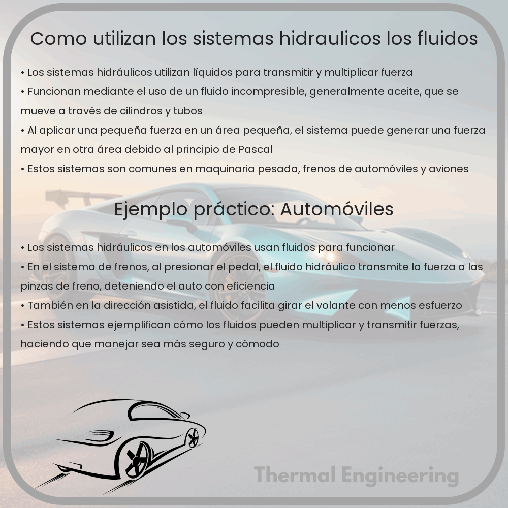 ¿Cómo Utilizan los Sistemas Hidráulicos los Fluidos?