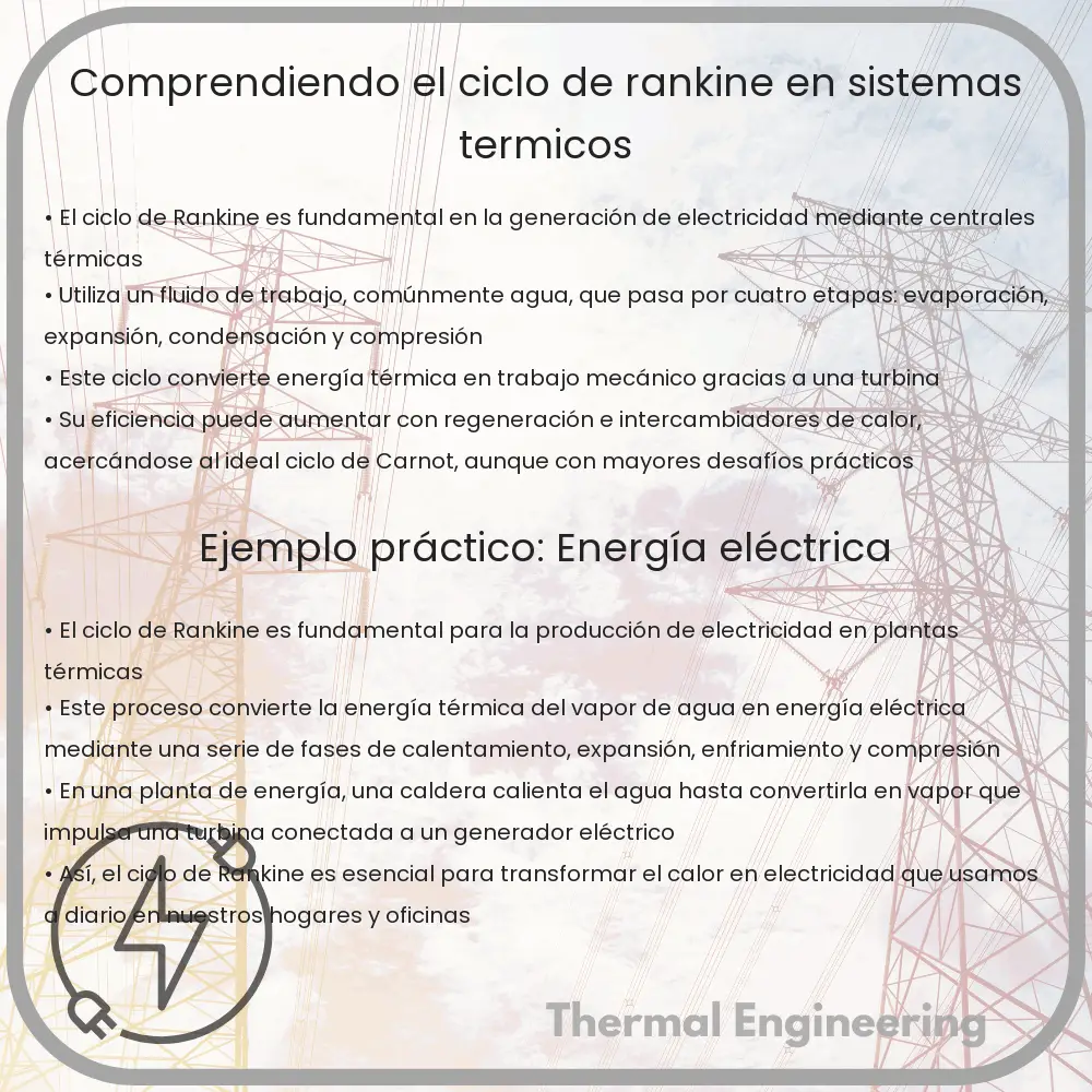 Comprendiendo el Ciclo de Rankine en Sistemas Térmicos